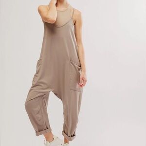 Free People Hot Shot Mocha Latte Onesie Jumpsuit Romper Small